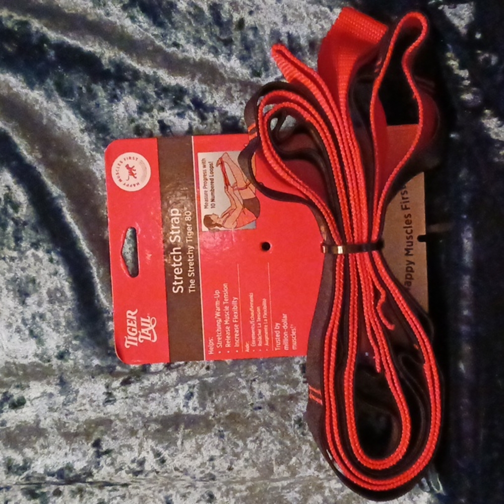Tiger Tail Stretch Yoga Exercise Strap, "The Stretchy Tiger 80" NWT